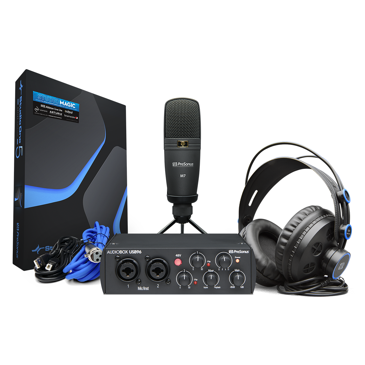 PreSonus AudioBox USB 96 Studio Bundle - 25th Anniversary Black - New