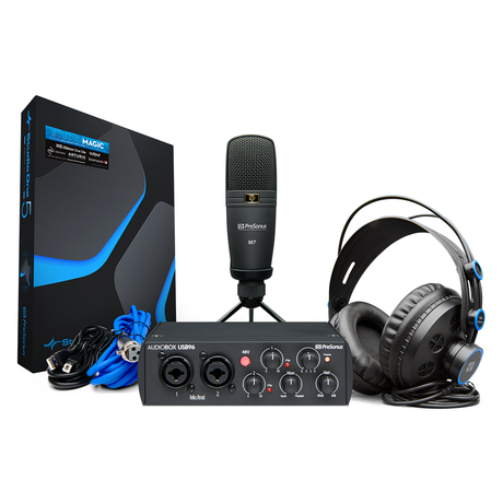 PreSonus AudioBox USB 96 Studio Bundle - 25th Anniversary Black - New