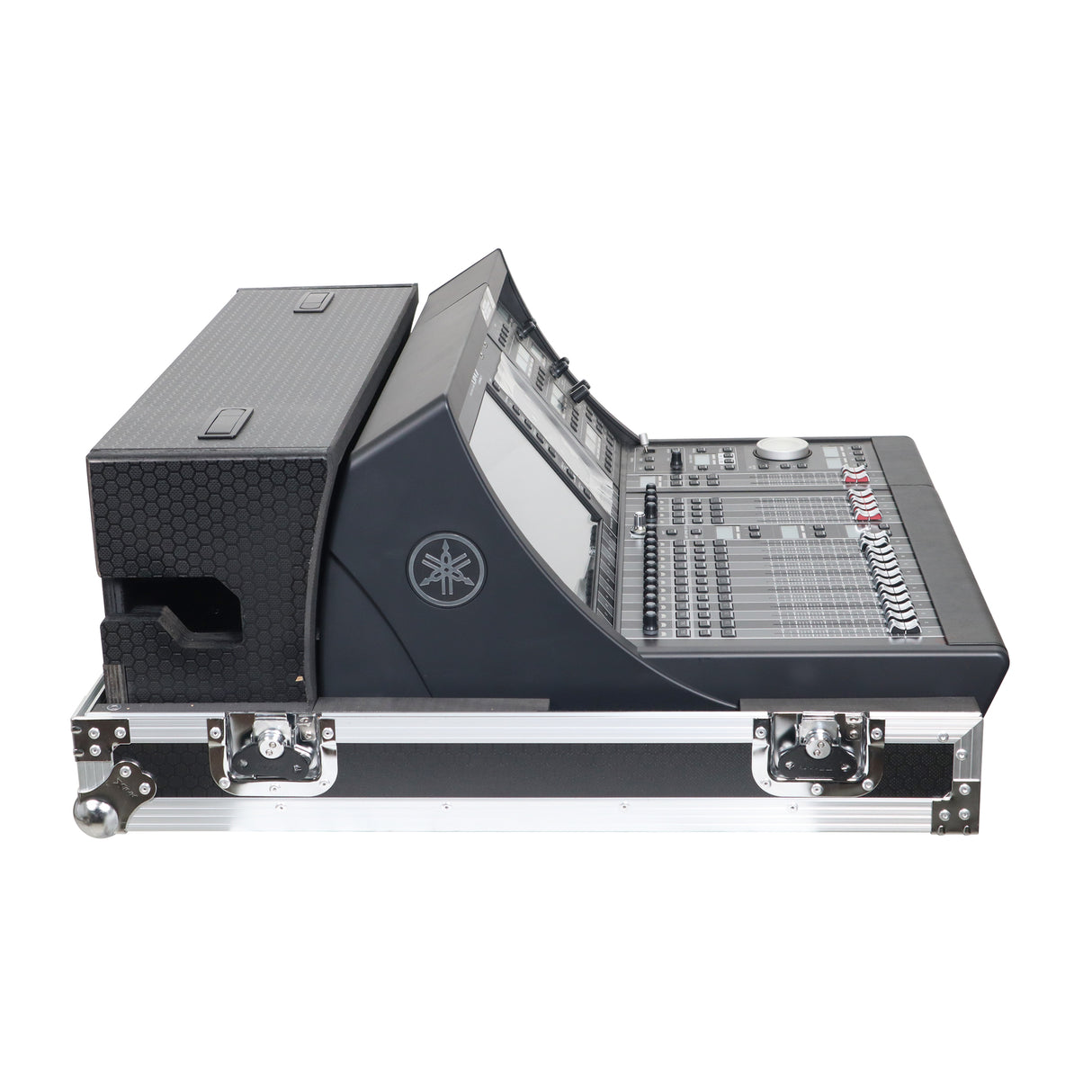 ProX XS-YDM7COMPACTEXDHW ATA Digital Audio Mixer Flight Case for Yamaha DM7 Compact Expansion Console with Doghouse compartment and Caster wheels