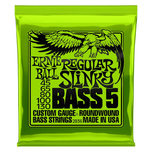 Ernie Ball 2836 Regular Slinky Nickel Wound Electric Bass Guitar Strings - .045-.130 5-String