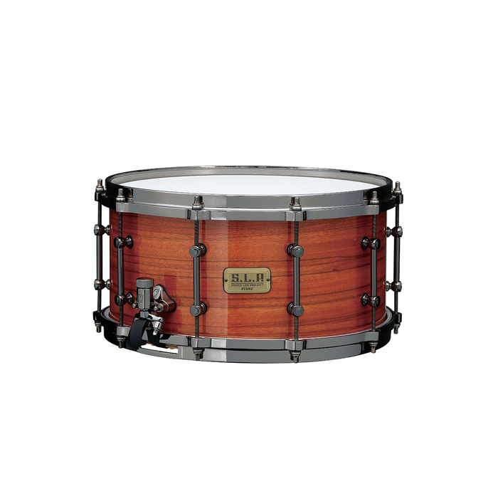 TAMA S.L.P. Limited Edition G-Maple 14 x 7-Inch Snare Drum - Gloss Tangerine Zebrawood