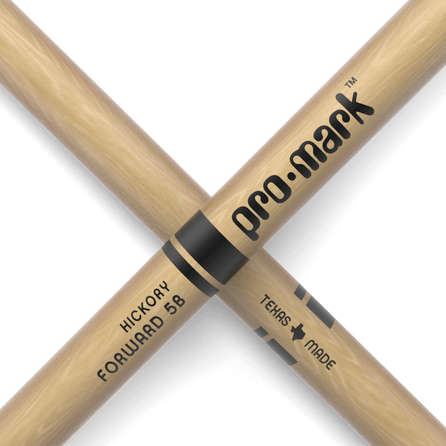 ProMark Classic Forward 5B Hickory Drumstick, Oval Wood Tip, 4-Pack