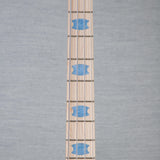 Spector Euro 4 LT Poplar Burl Over Ash Electric Bass Guitar - Faded Light Blue Gloss - CHUCKSCLUSIVE - #]C121NB23284