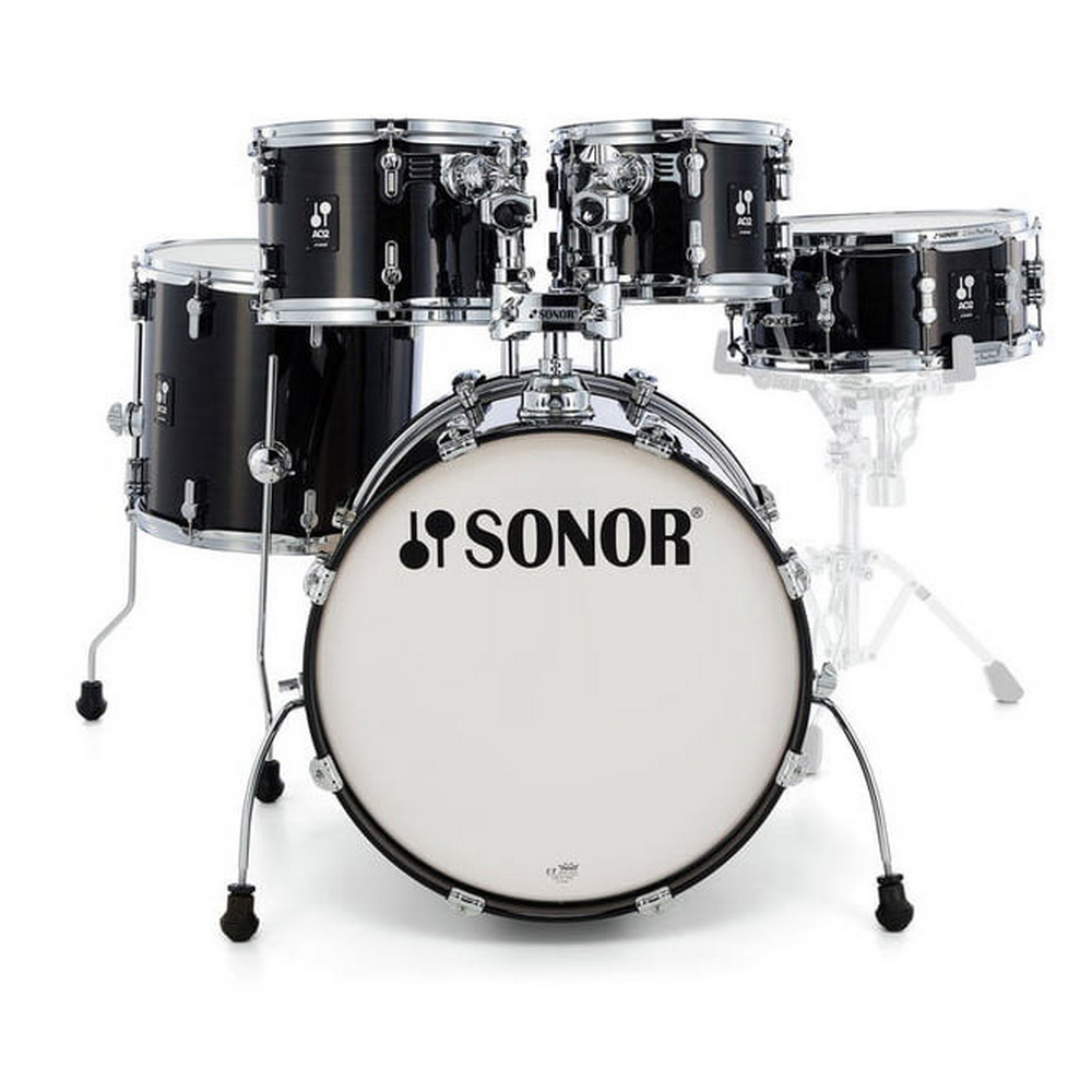 Sonor AQ2 Maple Stage Kit With 22 Inch Bass Drum - Transparent Black