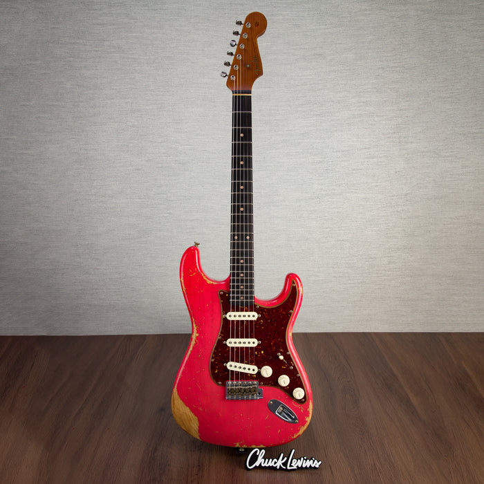 Fender Custom Shop 62 Stratocaster Heavy Relic Electric Guitar, Ebony Fingerboard - Watermelon King - CHUCKSCLUSIVE - #R129660