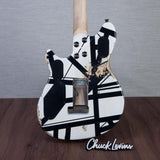EVH Custom Shop Special Edition Wolfgang Stripes Electric Guitar - White/Black Stripes - #WG17610A