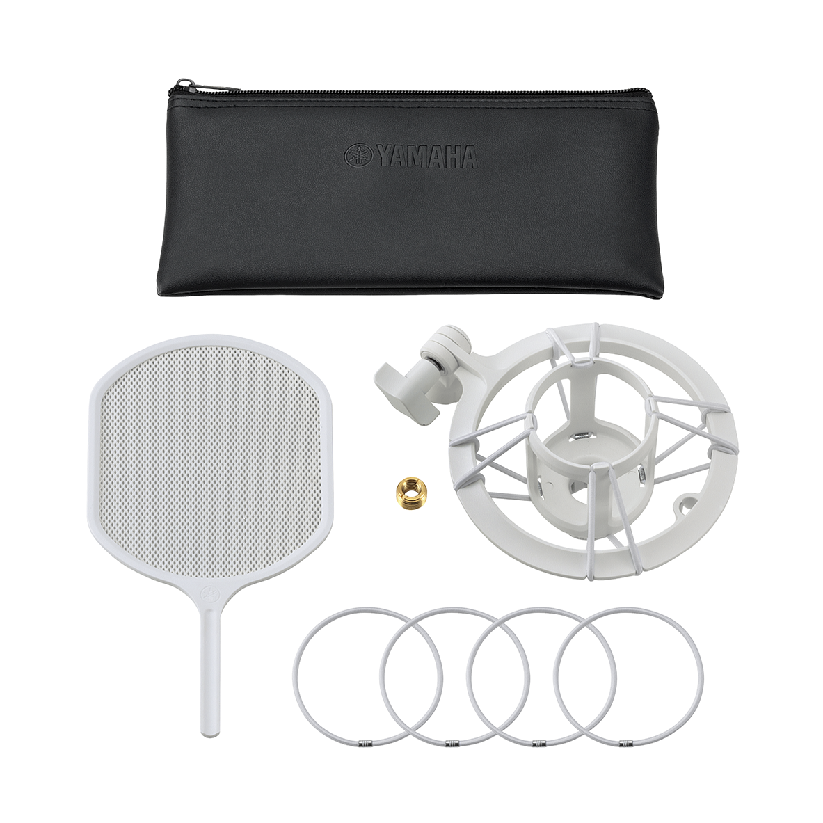 Yamaha YCM705 W Condenser Microphone with Shock Mount and Pop Filter - White