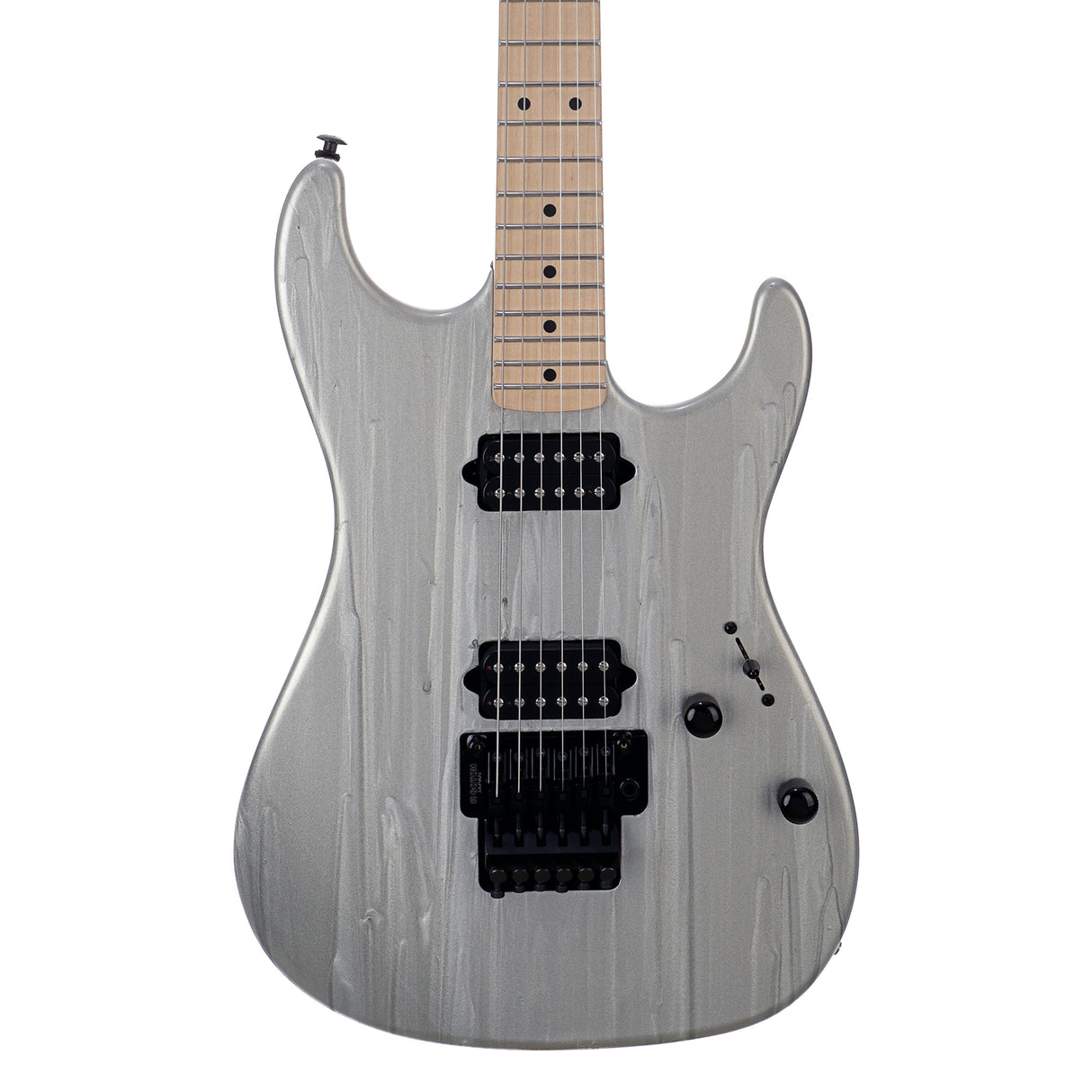 Suhr Custom Standard Electric Guitar, Maple Fingerboard, Floyd Rose - Silver Drip - New