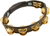 LP LP174 Cyclops Dimpled Jingle Tambourine, Brass/Black/Hand Held