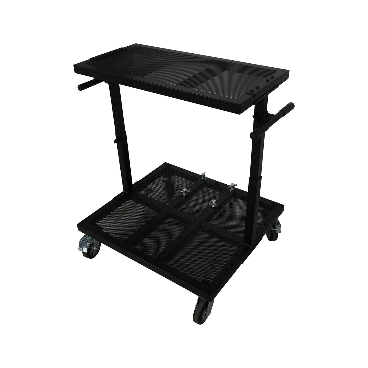 ProX X-BeatWagon Professional Mobile DJ Rolling Workstation with Adjustable Shelf