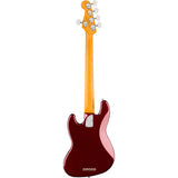 Fender American Professional Jazz V 5-String Electric Bass Guitar, Maple Fingerboard - Oxblood