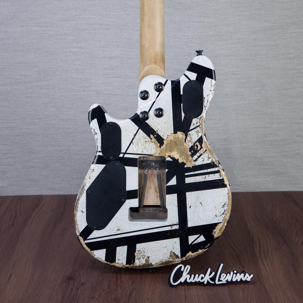 EVH Custom Shop Special Edition Wolfgang Stripes Electric Guitar - White/Black Stripes - #WG17606A