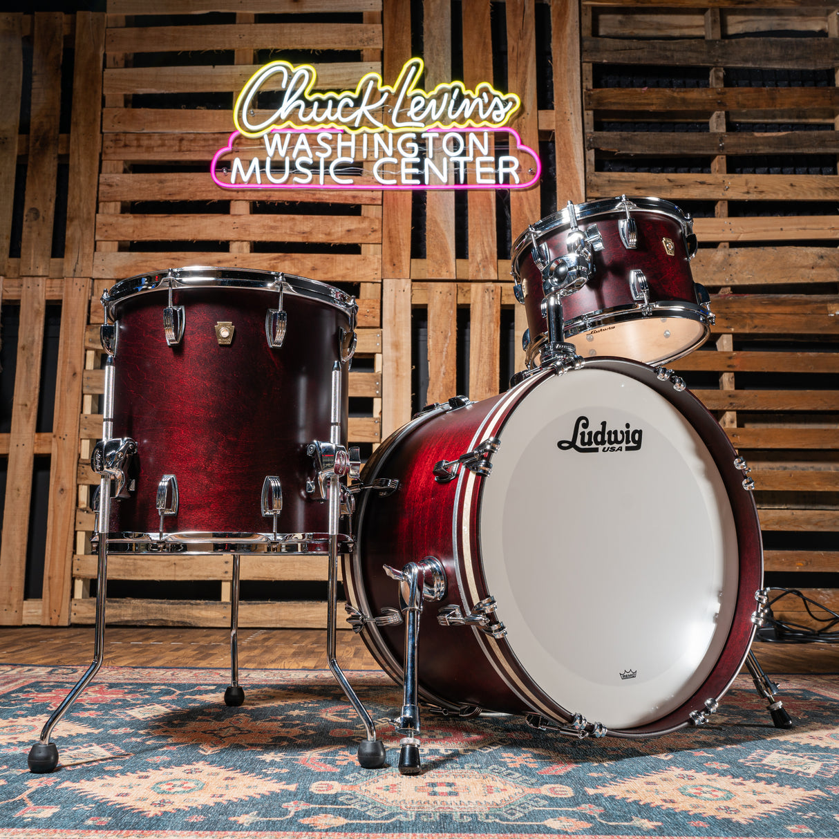 Ludwig Classic Maple 3-Piece Shell Pack with 20-inch Kick - Cherry Satin