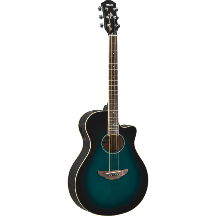 Yamaha APX600 Acoustic Electric Guitar - Oriental Blue Burst - New,Oriental Blue Burst