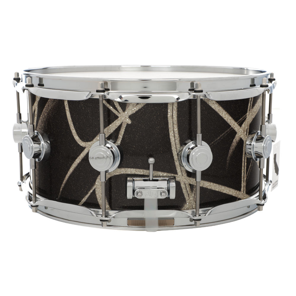 DW 6.5 x 14-Inch Collector's Pure Oak Snare - Smoke Glass Contrail - New