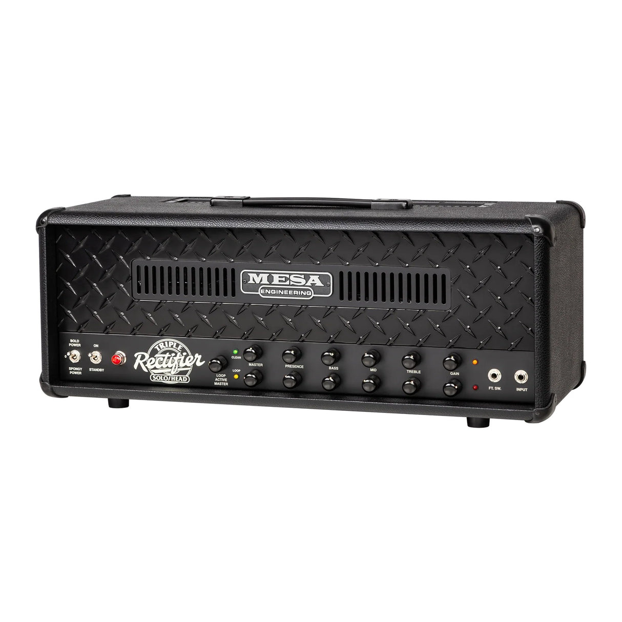 Mesa/Boogie 90s Triple Rectifier Tube Electric Guitar Amplifier Head - Black Bronco