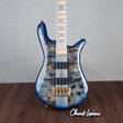 Spector Euro 4 LT Poplar Burl Over Ash Electric Bass Guitar - Faded Light Blue Gloss - CHUCKSCLUSIVE - #]C121NB23307