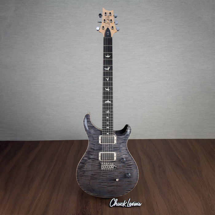 PRS CE24 Flame Maple Electric Guitar, Ebony Fingerboard - Elephant Grey - CHUCKSCLUSIVE - #230365233