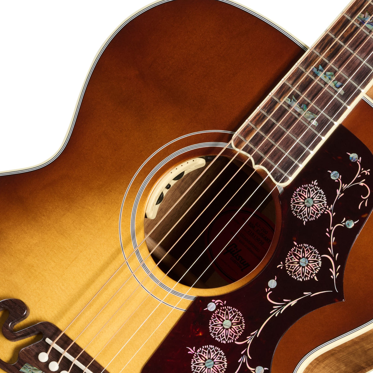 Gibson Custom Shop SJ-200 Elegant Koa Acoustic Electric Guitar - Honey Burst