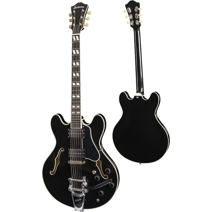 Eastman T486B Semi-Hollow Body Electric Guitar - Black – Chuck