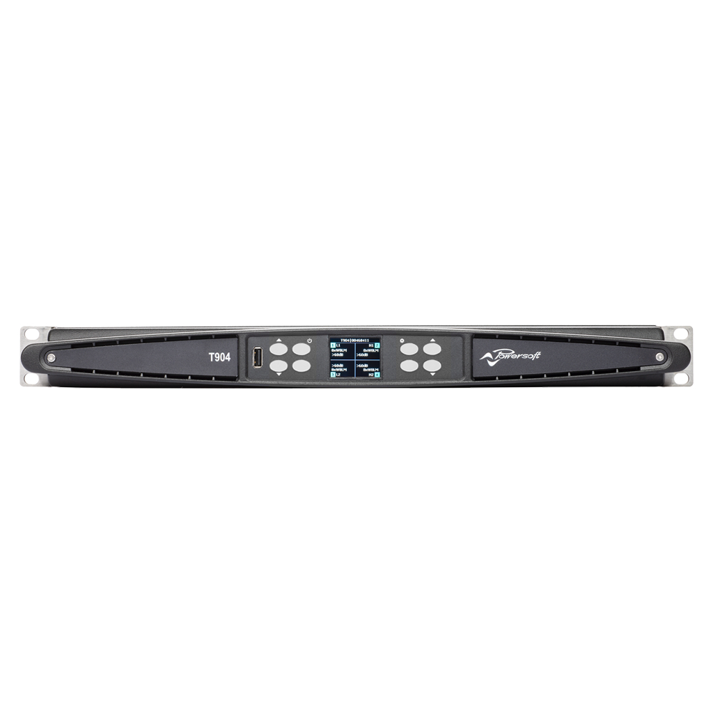Powersoft T904 8000-Watts 4-Channel Power Amplifier With DSP And Dante