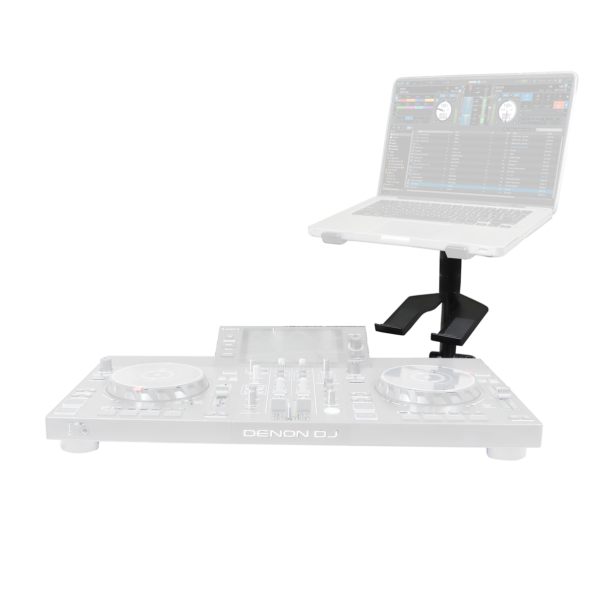 ProX T-LPS900BLK Folding DJ Laptop Stand with Adjustable Height Accessory Tray Carrying Bag - Black