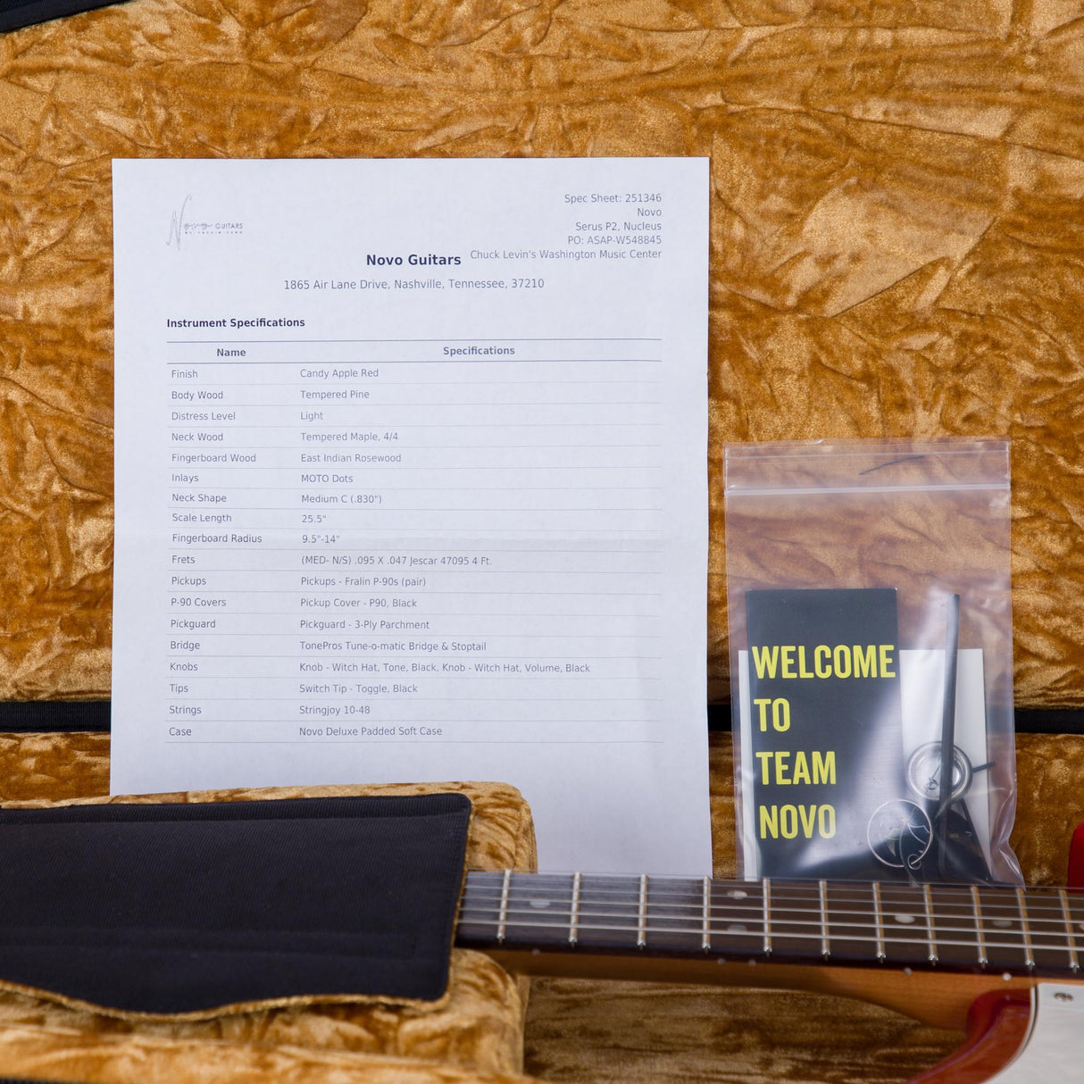 Novo Guitars Serus P2 Electric Guitar - Candy Apple Red - #251346