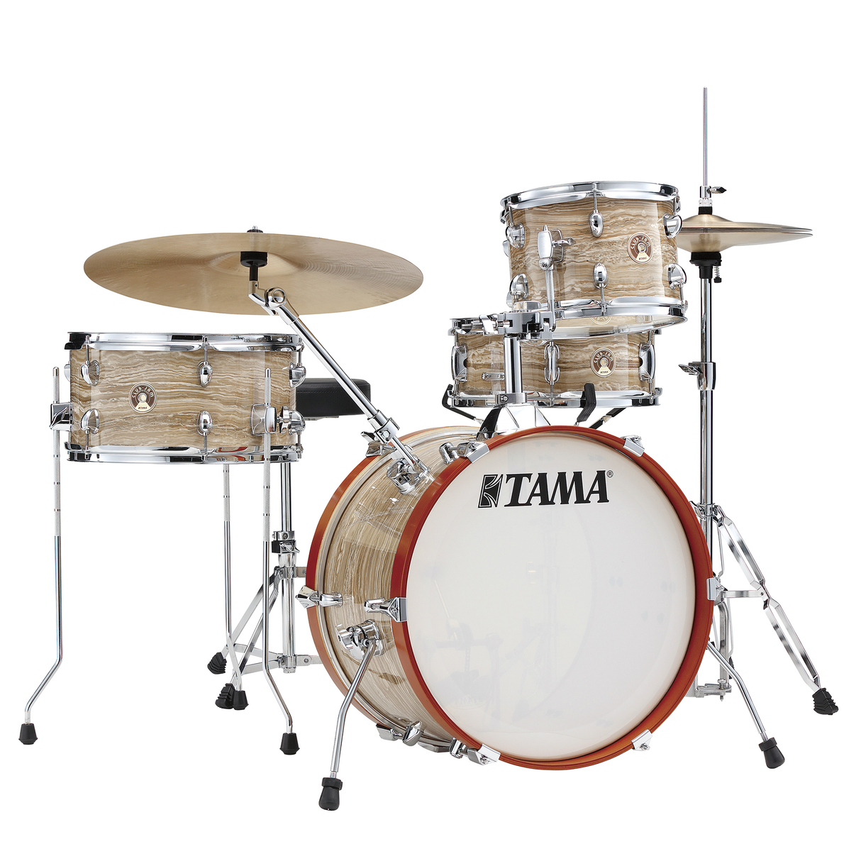 TAMA Club-JAM 4-Piece Shell Pack With 18" Kick- Cream Marble Wrap