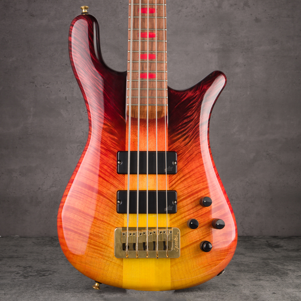 Spector 5 String Spector USA Custom NS5 5-String Bass Guitar - Fire Fade Gloss CHUCKSCL ...