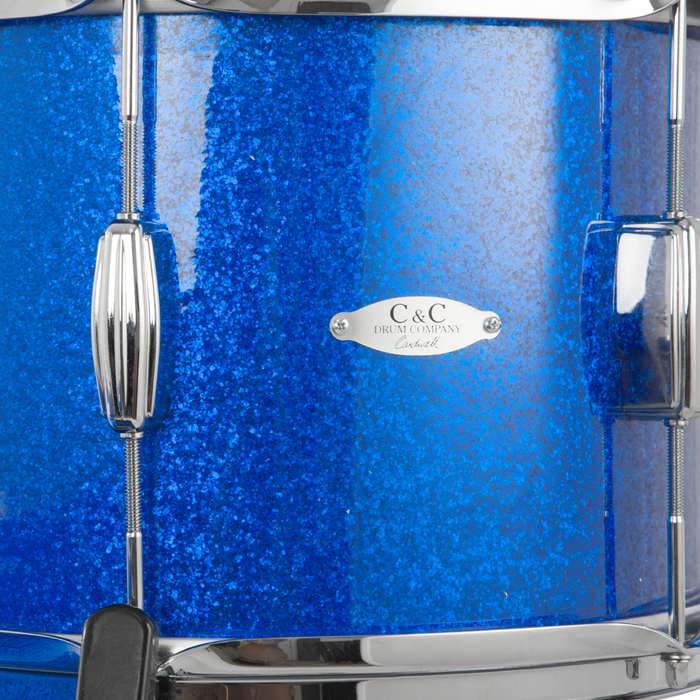 C&C Drums Player Date II Big Band 3-Piece Shell Pack - Blue Sparkle Wrap