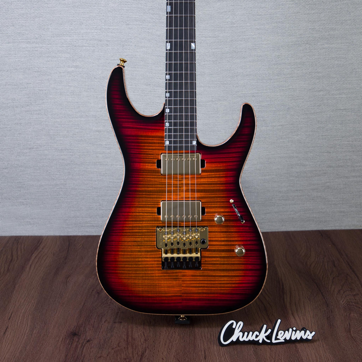 ESP USA M-II DX FR Electric Guitar - Tiger Eye Sunburst - #US26088