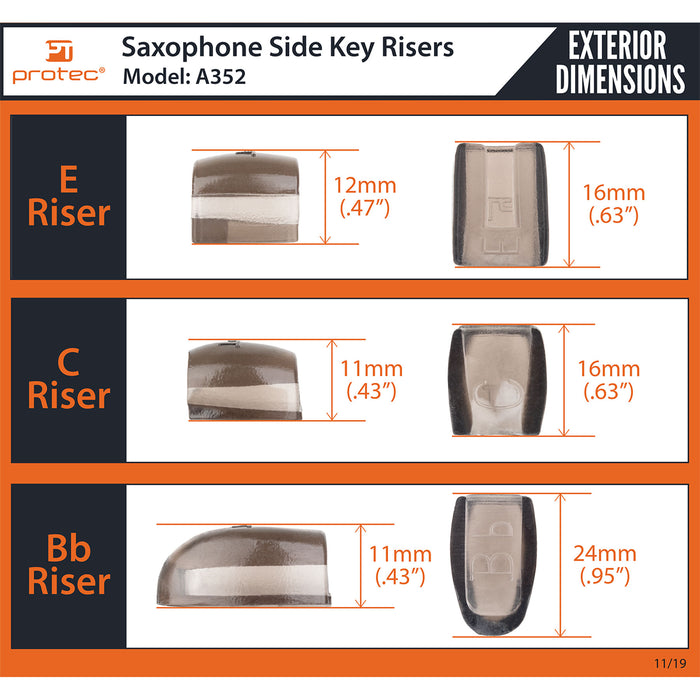 Protec Saxophone Side Key Risers