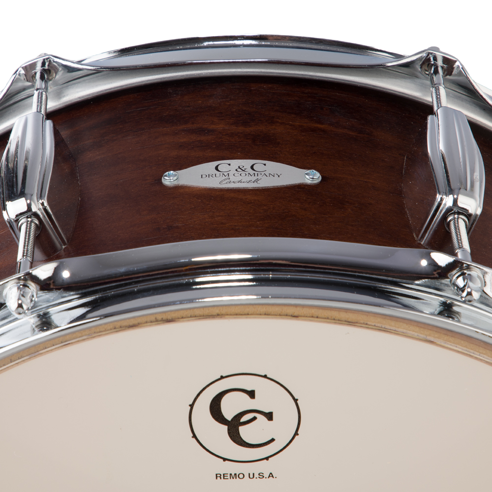 C&C Drum Company Player Date II 6.5x14 Snare Drum - Brown Mahogany Stain