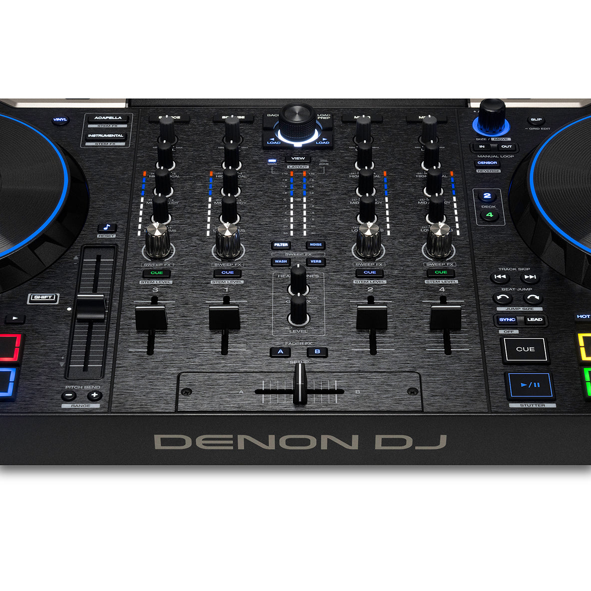 Denon DJ PRIME 4 G2 4-Channel Standalone DJ System with Built-in FX, Lighting Output, and Stems