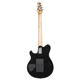 Ernie Ball Music Man 30th Anniversary Axis Electric Guitar - Translucent Black Quilt Top/Black Sparkle Back