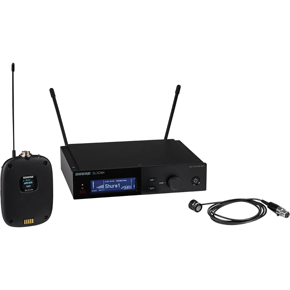 Shure SLXD14+/85M Digital Wireless Bodypack System with WL185m Low-Profile Cardioid Lavalier Microphone - G57 Band