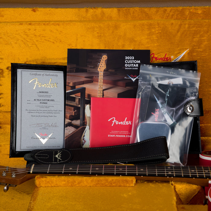 Fender Custom Shop 62 Telecaster Custom Heavy Relic Electric Guitar, Ebony Fingerboard - Watermelon King - CHUCKSCLUSIVE - #R125424