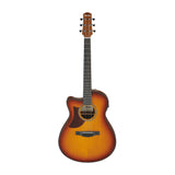 Ibanez Advanced Acoustic Series AAM50LCE Left-Handed Acoustic Electric Guitar - Open Pore Light Brown Sunburst