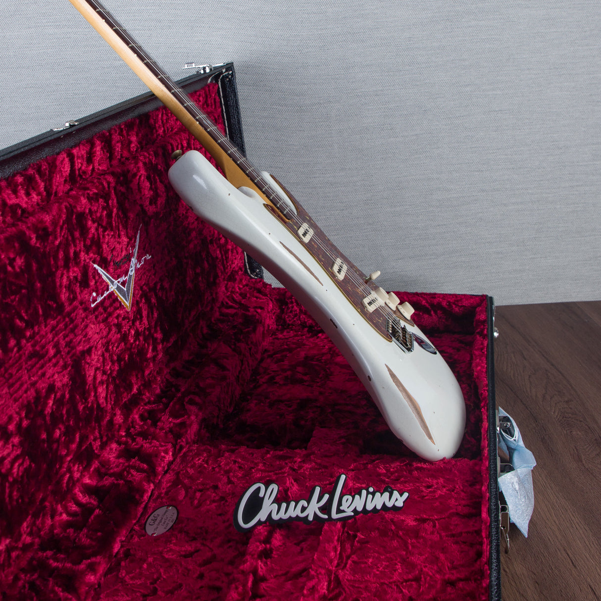 Fender Custom Shop 1969 Stratocaster Electric Guitar - Aged Olympc White - #R123540