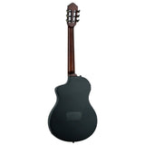 Ortega Tour Player Series Thinline Crossover Nylon String Acoustic Electric Guitar - Black