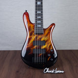 Spector USA Custom NS-5 Hot Rod Series Painted by Dan Lawrence Electric Bass Guitar - "Real Flame" - CHUCKSCLUSIVE - #1998