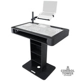 ProX XZF-DJCTBL Control Tower DJ Podium for Pioneer DDJ-REV7 XDJ-XZ FLX10 RANE Four - Black Finish