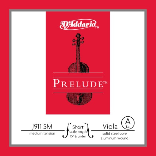 D'Addario Prelude Viola Single A String - Short Scale J911SM