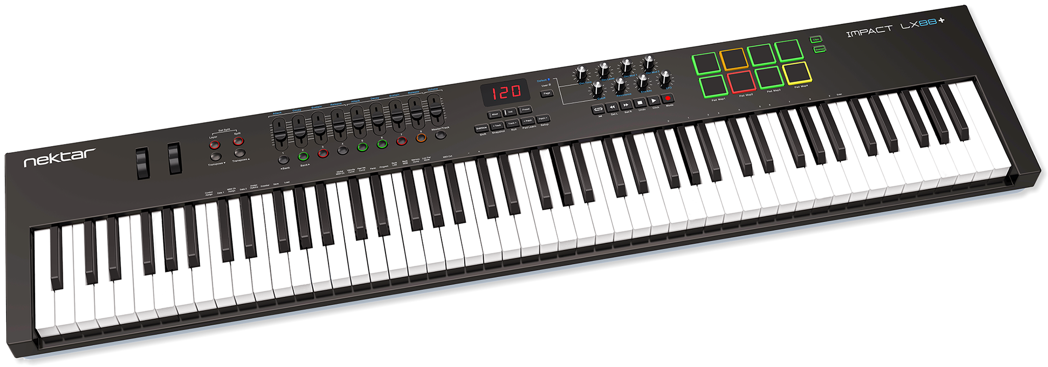 Nektar Technology Impact LX88+ 88-Key USB MIDI Controller – Chuck Nektar Technology Impact LX88+ 88-Key USB MIDI Controller – Chuck