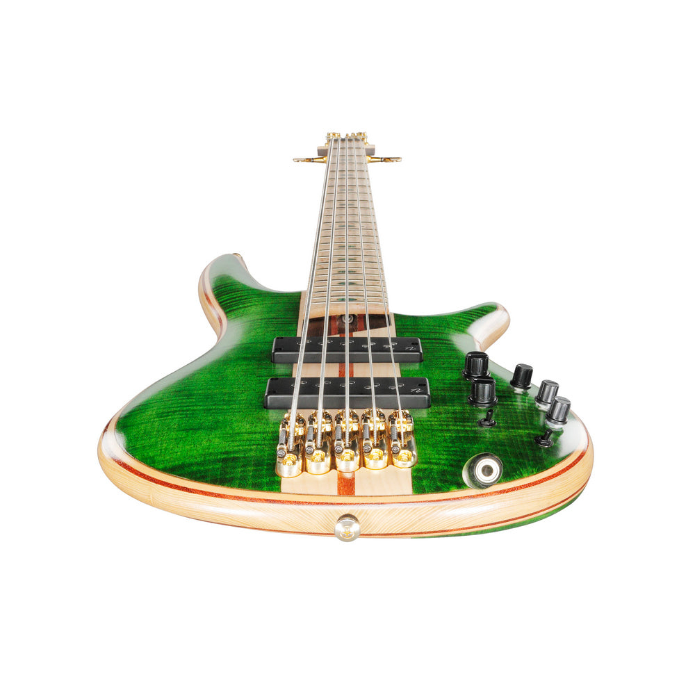 Ibanez 2022 SR5FMDX SR Premium 5-String Bass Guitar - Emerald Green Low Gloss - New