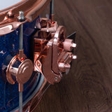 DW 6 x 14-Inch Collector's Pure Oak Snare Drum - Blue Glass with Copper Hardware