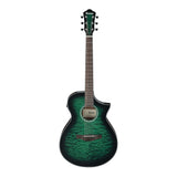 Ibanez AEWC16QA Acoustic Electric Guitar - Transparent Emerald Burst