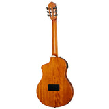 Ortega Tour Player Series Thinline Crossover Nylon String Acoustic Electric - Flamed Maple Blue