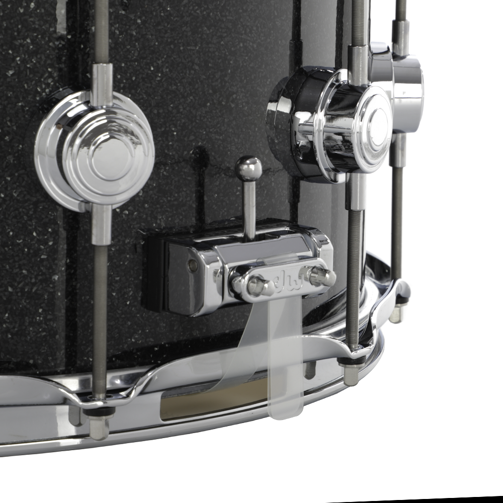 DW 14" x 7" Collector Series Pure Maple VLT 333 Snare Drum - Black Ice with Chrome Hardware