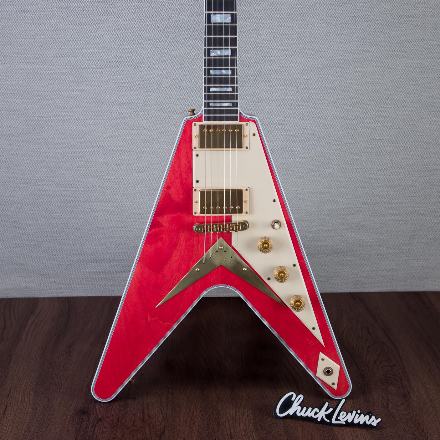 Gibson Custom Shop Murphy Lab Flying V, Gold Hardware - Watermelon King/Ultra Light Aged - CHUCKSCLUSIVE - #CS501170